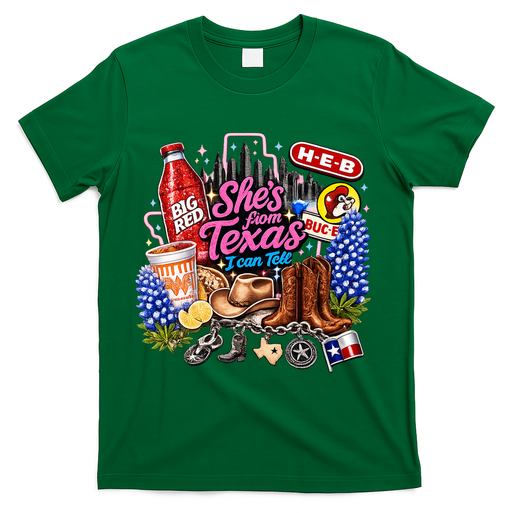 Shes From Texas I Can Tell State Pride T-Shirt