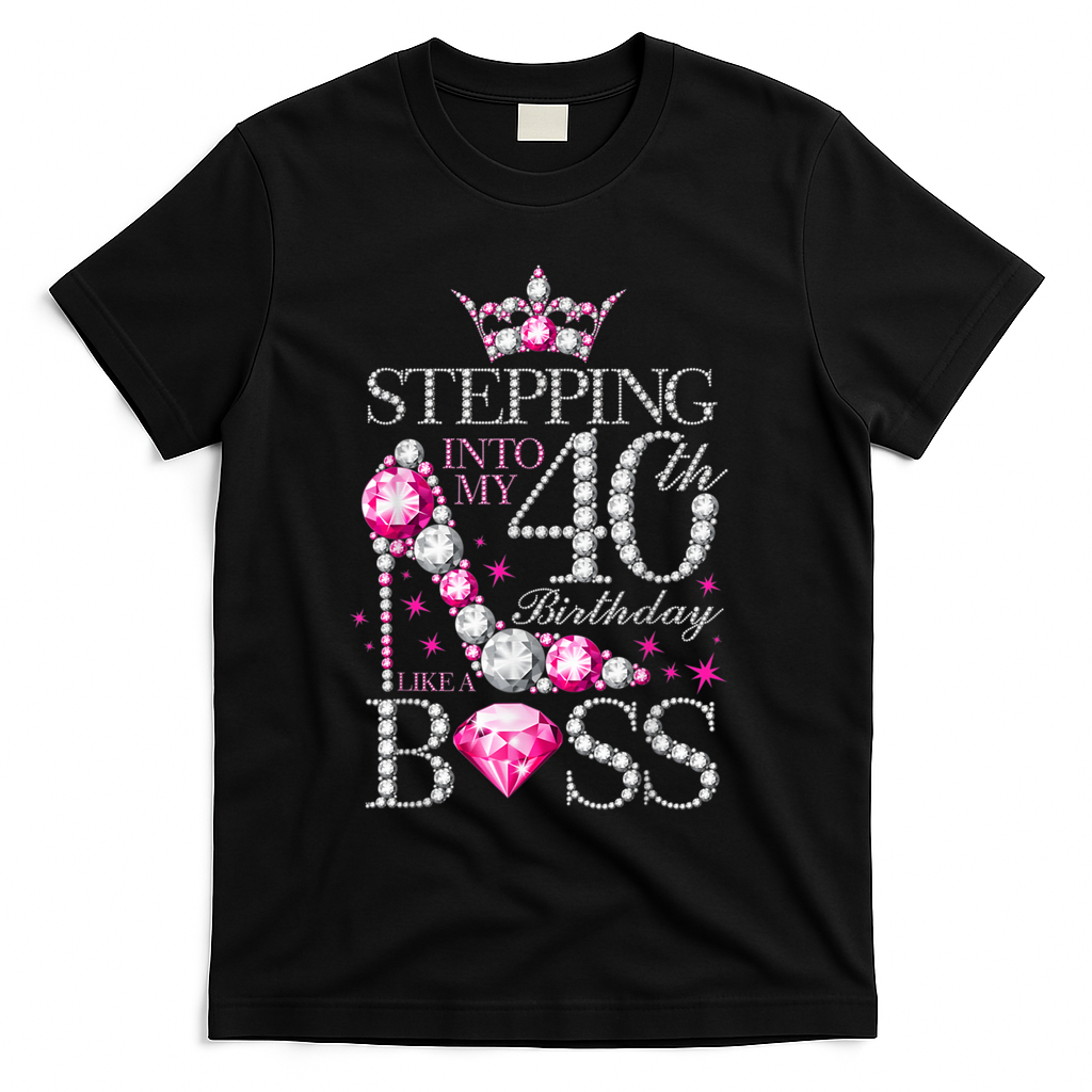 Stepping Into My 40th Birthday Like A boss T-Shirt product image 1
