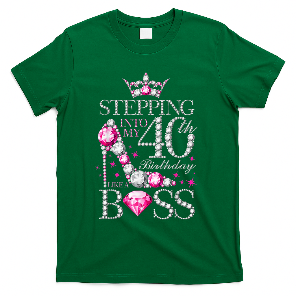 Stepping Into My 40th Birthday Like A boss T-Shirt product image 4