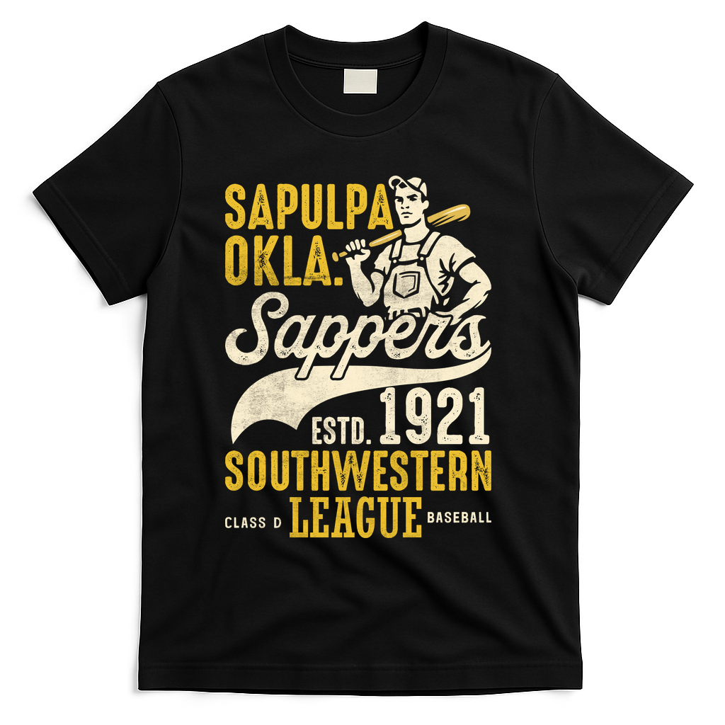 Sapulpa Sappers Oklahoma Vintage Baseball Team T-Shirt product image 1