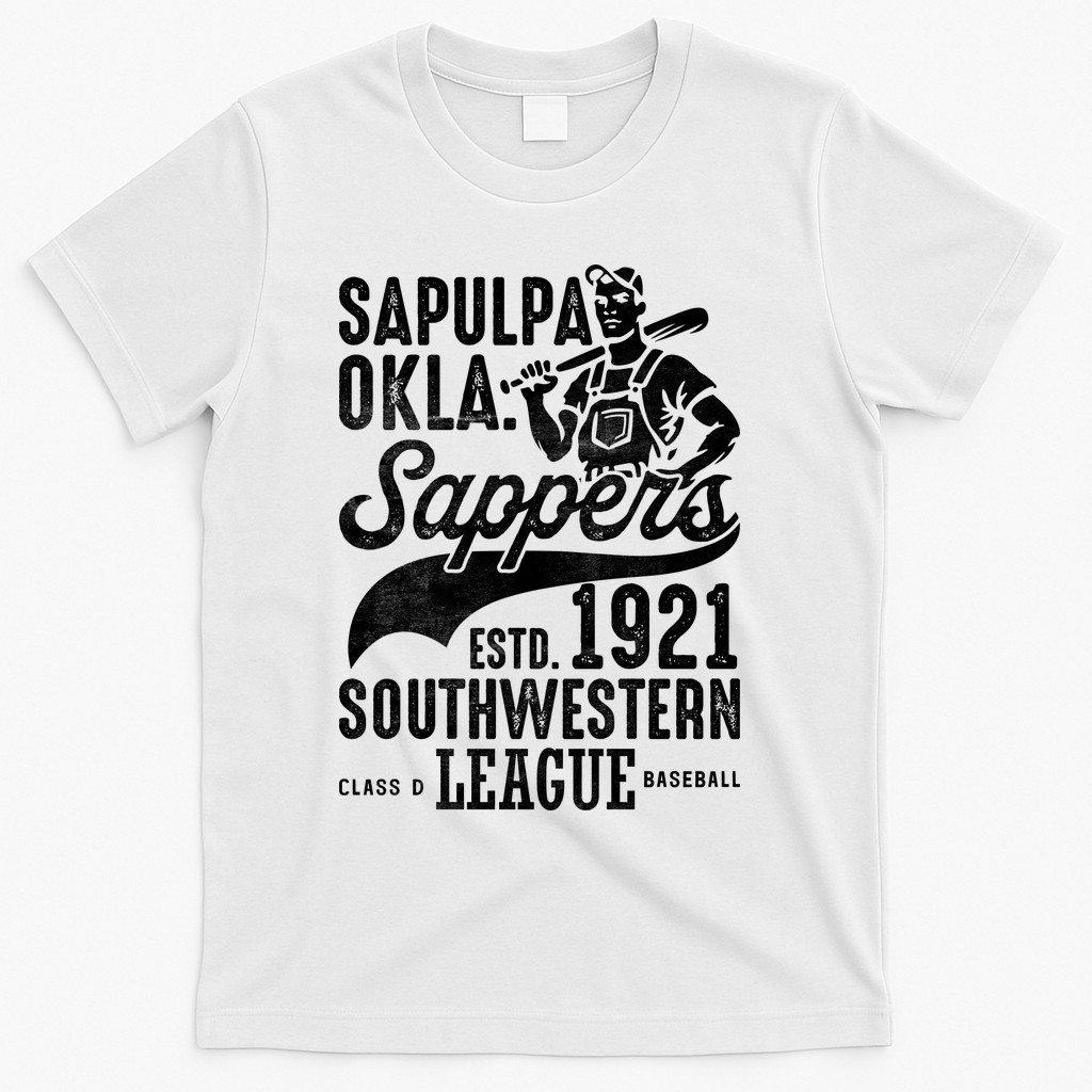 Sapulpa Sappers Oklahoma Vintage Baseball Team T-Shirt product image 2