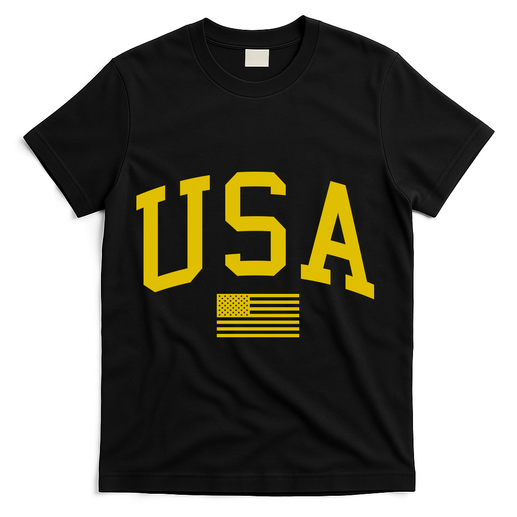 Simplified USA Flag Sports Fan Varsity T-Shirt product image 1