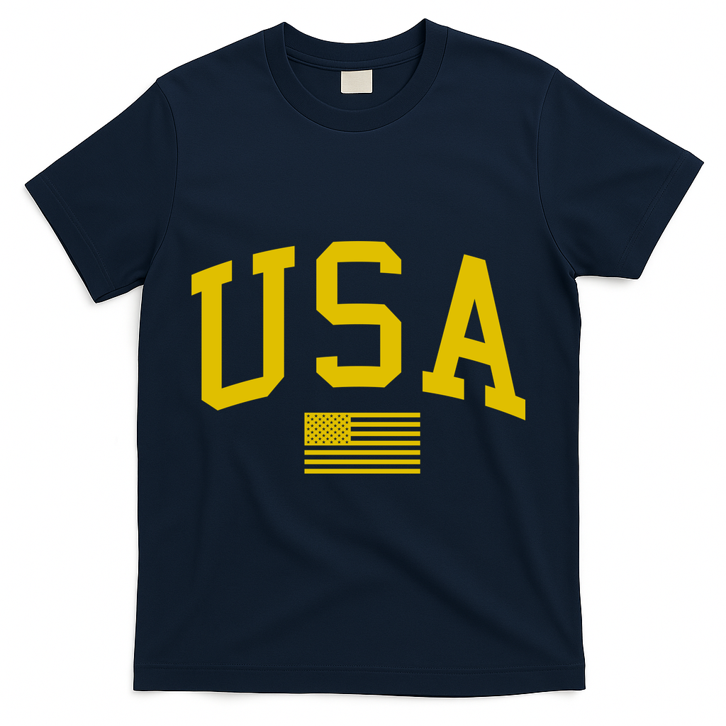 Simplified USA Flag Sports Fan Varsity T-Shirt product image 3