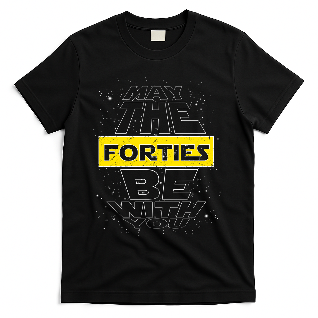 May The Forties Be With You Funny Birthday T-Shirt product image 1