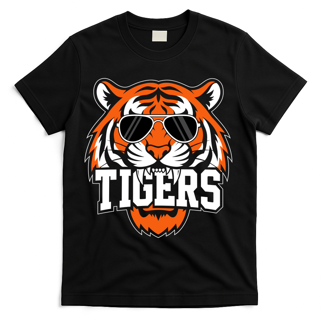 Tigers Inspirational Sports Fan Athletic Name T-Shirt product image 1