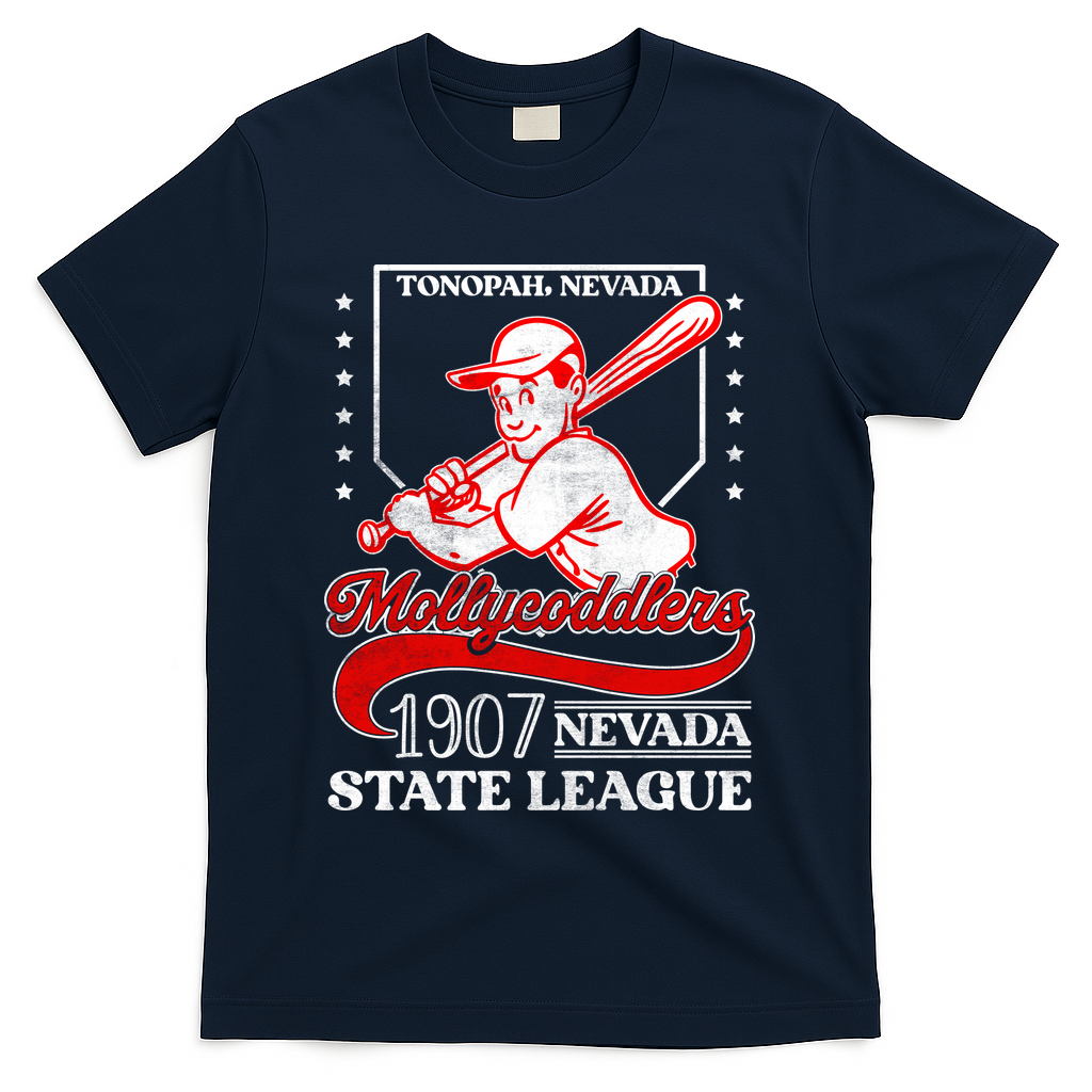 Tonopah Mollycoddlers Nevada Vintage Baseball Team T-Shirt product image 3