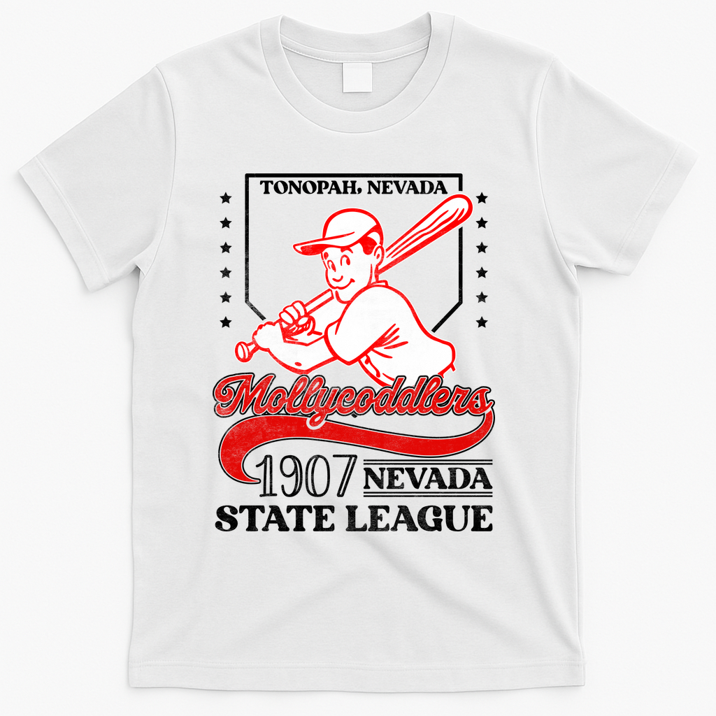 Tonopah Mollycoddlers Nevada Vintage Baseball Team T-Shirt product image 2