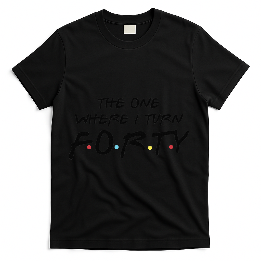 The One Where I Turn Forty Funny Happy 40th Birthday T-Shirt product image 1