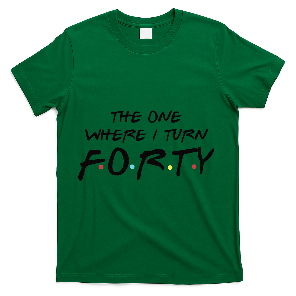 The One Where I Turn Forty Funny Happy 40th Birthday T-Shirt product image 4