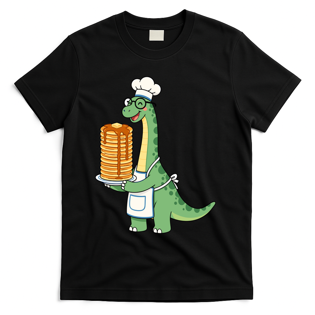 The Pancake Saurus Cute Funny Dinosaur T-Shirt product image 1