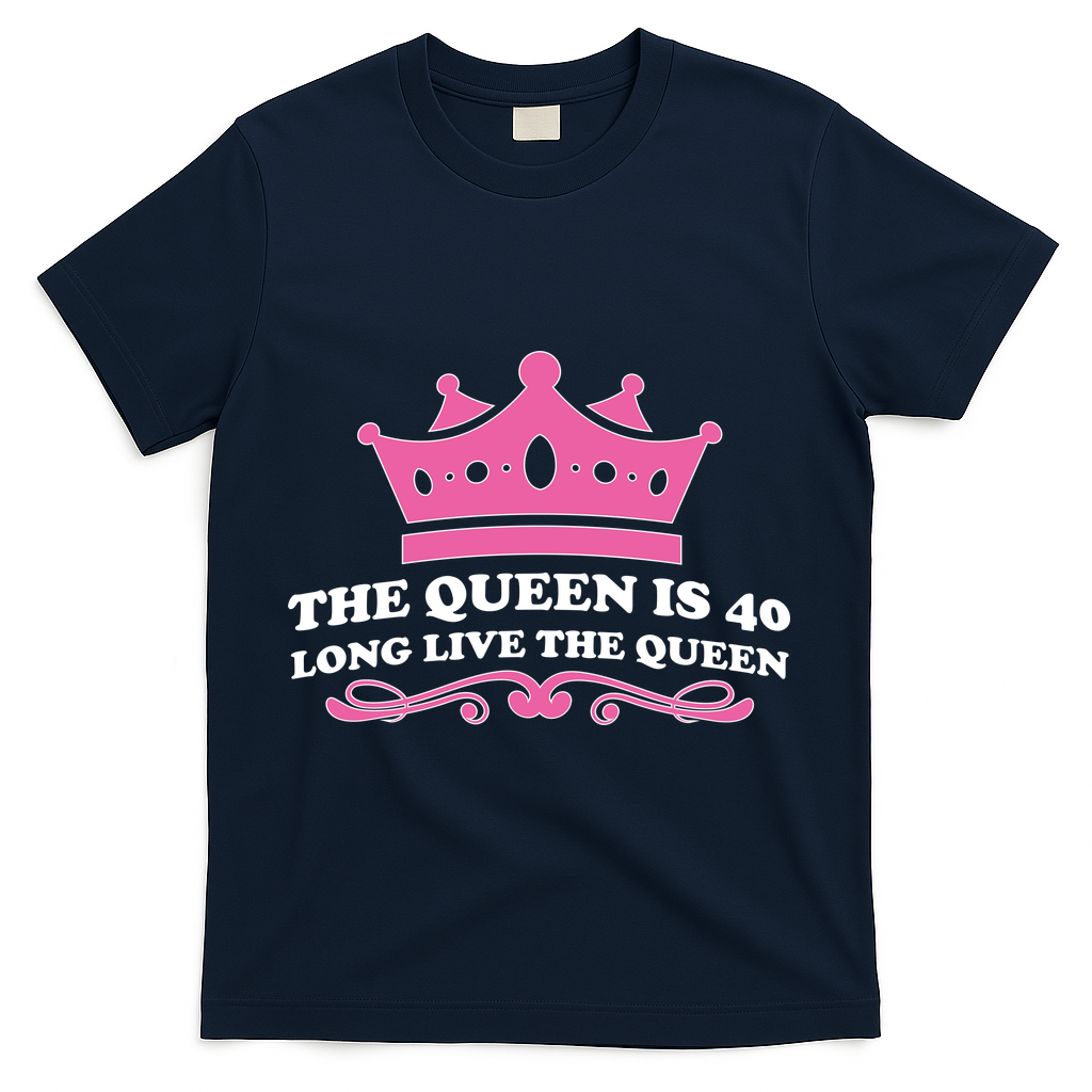 The Queen Is 40 Funny 40th Birthday T-Shirt product image 3