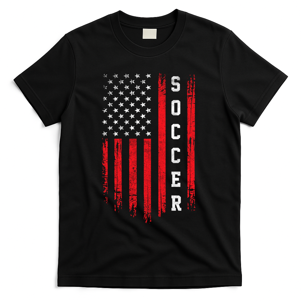 USA Soccer Fan American Flag T-Shirt product image 1