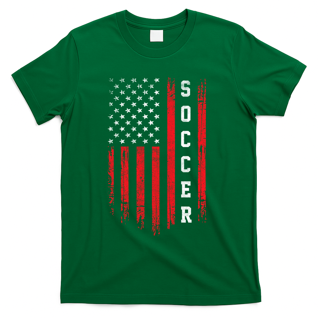 USA Soccer Fan American Flag T-Shirt product image 4
