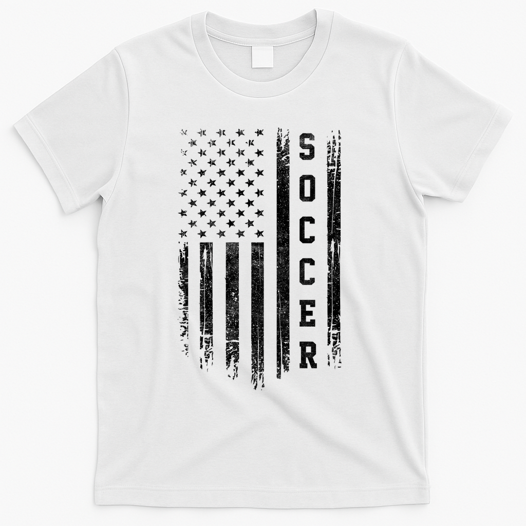 USA Soccer Fan American Flag T-Shirt product image 2