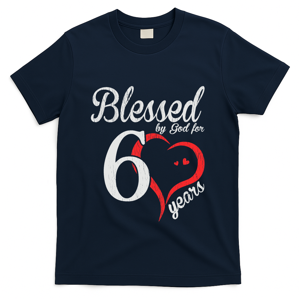 Vintage 60th Birthday Blessed By God, Happy Gift T-Shirt product image 3