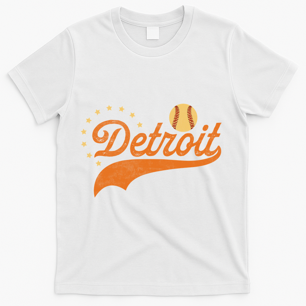 Vintage Detroit Baseball Fan T-Shirt product image 2