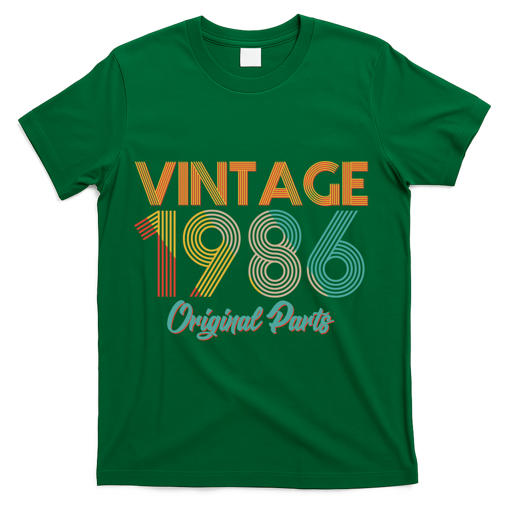 Vintage Original Parts Birthday 1986 40th T-Shirt product image 4