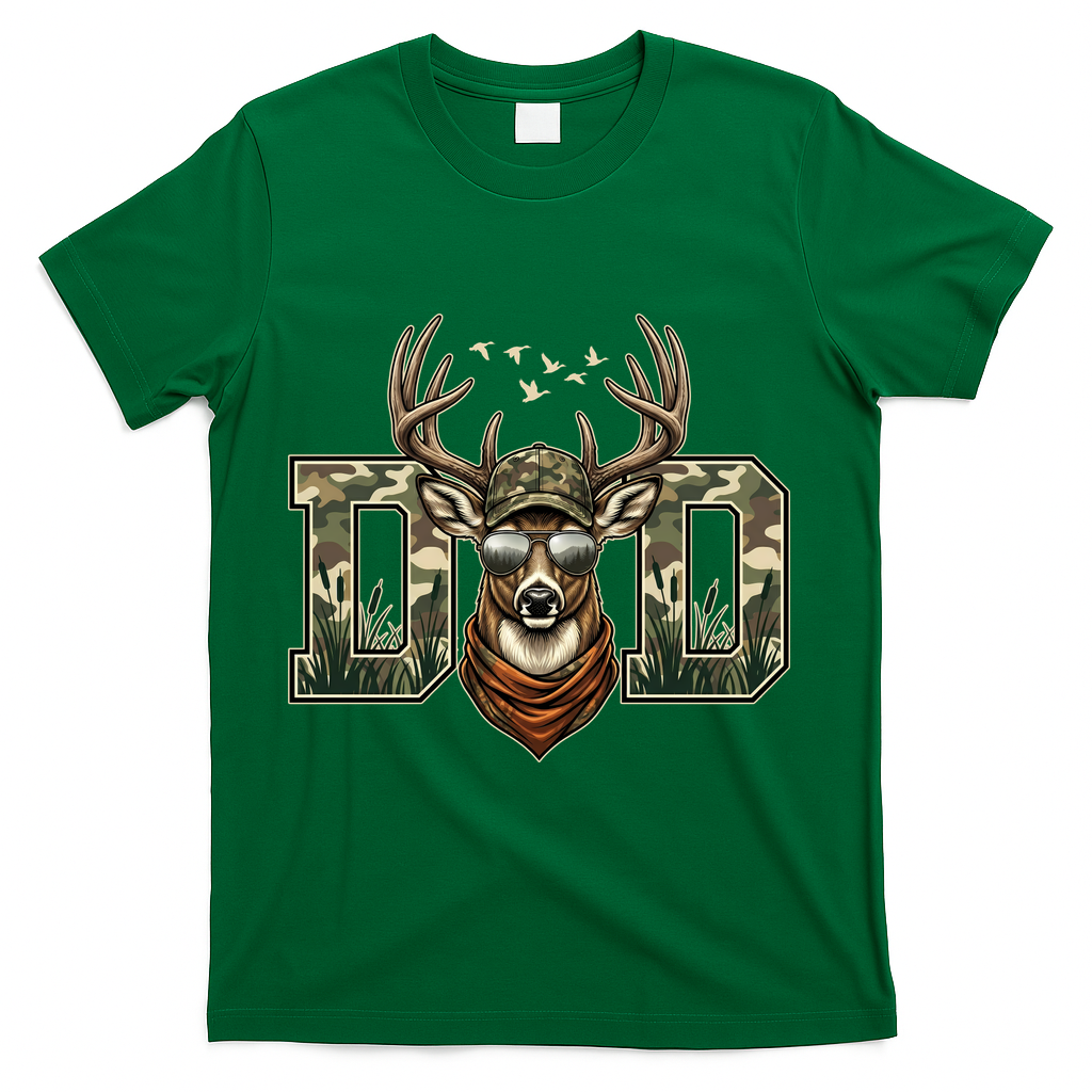 Varsity Style Camo Dad Deer Buck Hunter Fathers Day T-Shirt product image 4