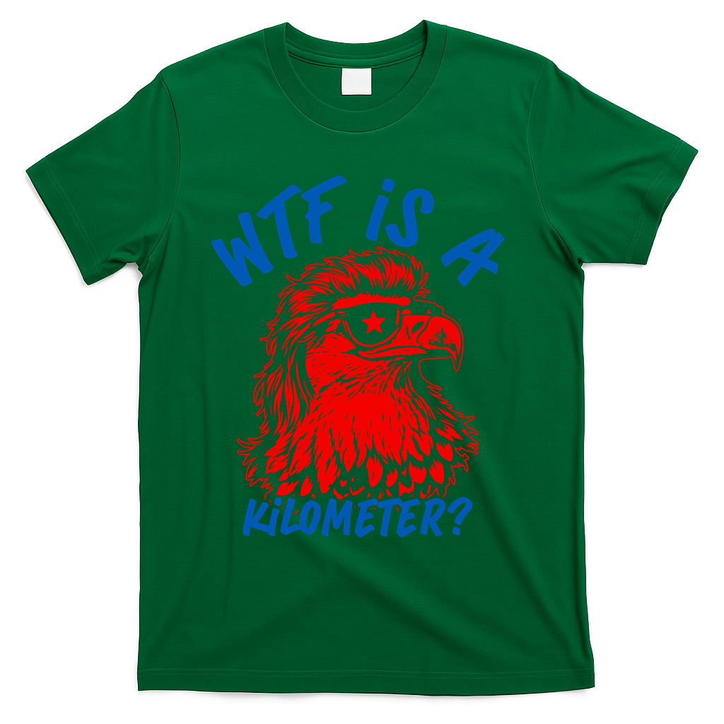 WTF Is A Kilometer? Eagle 4th Of July T-Shirt product image 4